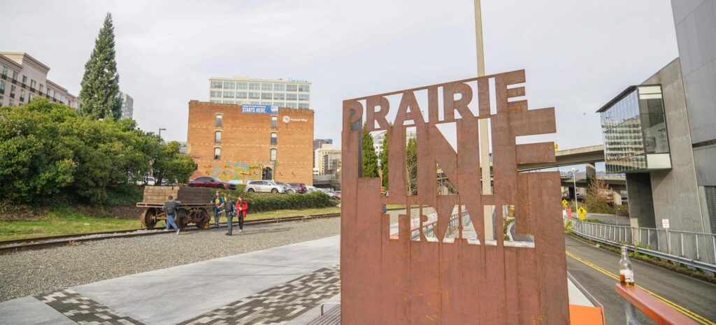 prairie line trail sign