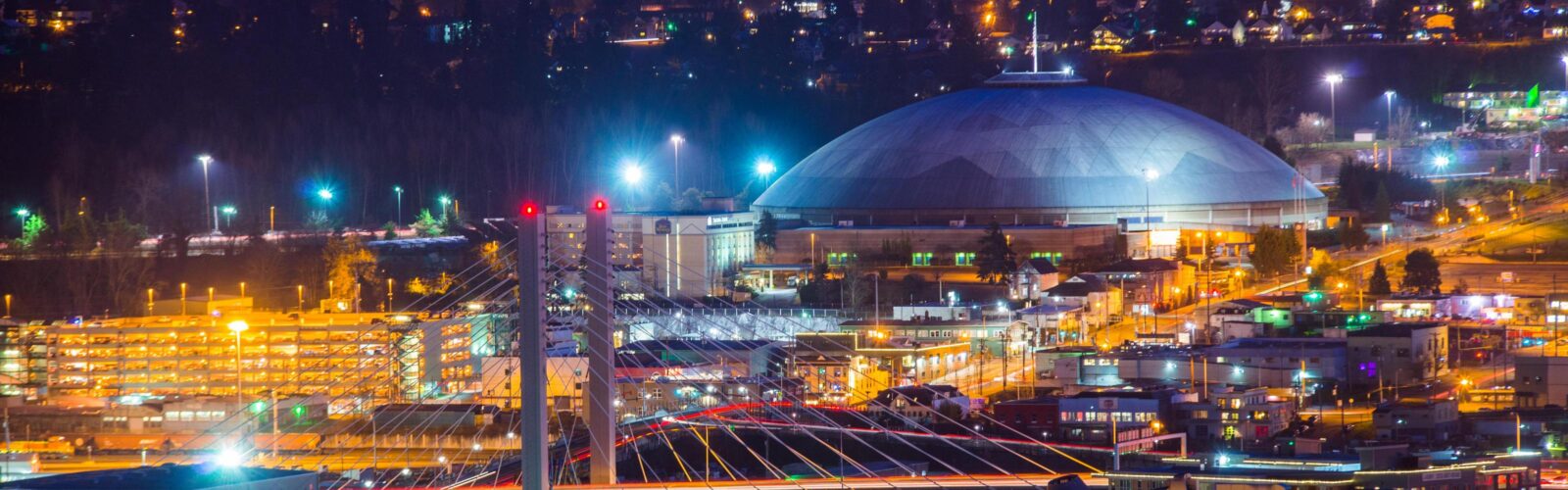 Tacoma dome night sky