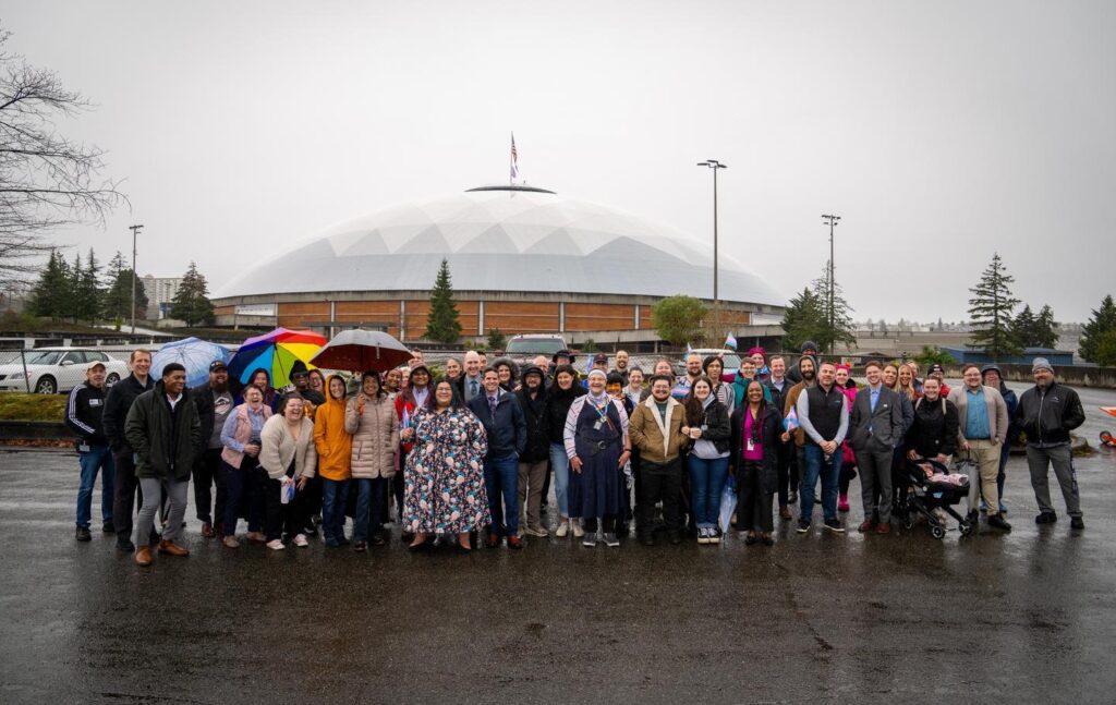 Transgender Flag Raising at the Tacoma Dome