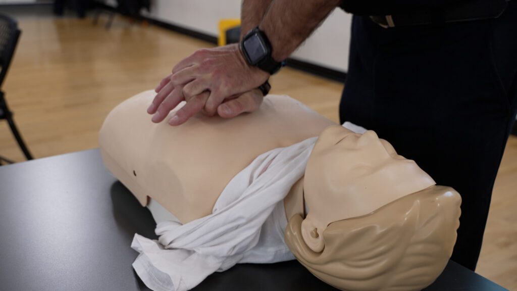 Hands on CPR manikin