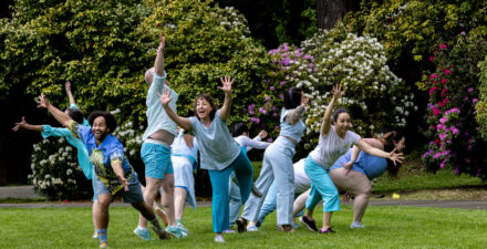 A group of dancers with Barefoot Collective perform at Wapato Park.