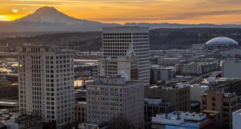 Sunrise in Downtown Tacoma