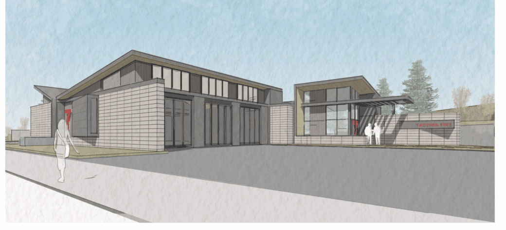 Rendering of Fire Station 7 in South Tacoma