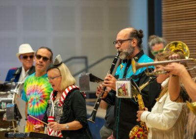 Tacomarama, a community street band, plays at Kaleidoscope 2024