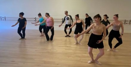 Adult ballet class at Tacoma City Ballet