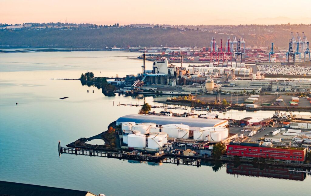 Tideflats in Tacoma, Washington