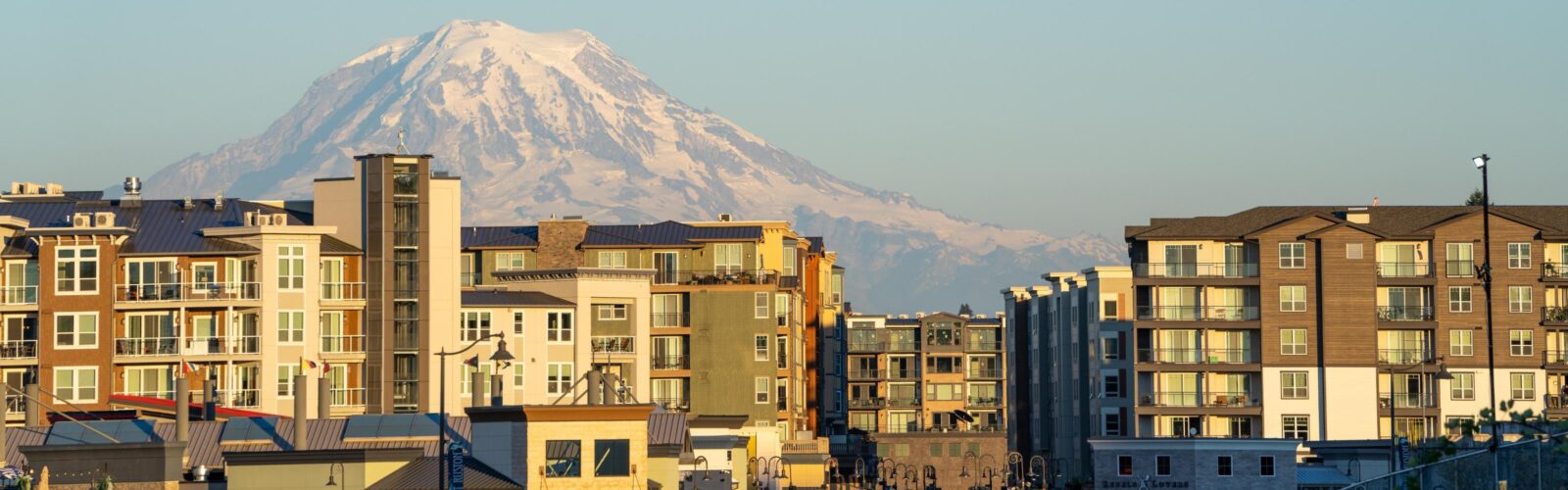 Point Ruston with Mount Rainier in the background