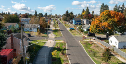 Aerial Photo of Newly Paved Road