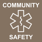 Community Safety goal area icon: a star of life medical symbol