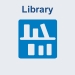 Library icon: books on shelves